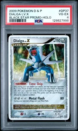 2009 POKEMON DIAMOND & PEARL BLACK STAR PROMO #DP37 DIALGA LV.X BLACK STAR PROMO - Image 1