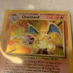 Pokemon TCG Base Set Charizard Holo Rare Card 4/102 Vintage MP - Image 5