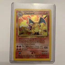 Pokemon TCG Base Set Charizard 4/102 Holo Rare Vintage Very Rare Card - Image 1