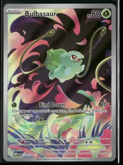 2025 Pokemon Bulbasaur 133/132 Mega Evolution Enhanced Box Topper Stamped Promo - Image 1