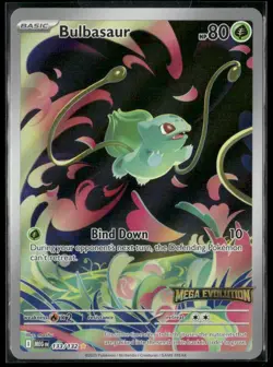 2025 Pokemon Bulbasaur 133/132 Mega Evolution Enhanced Box Topper Stamped Promo - Image 1