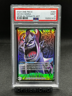 2024 One Piece OP06 Gecko Moria OP06-080 Alternate Art English PSA 9 - Image 1