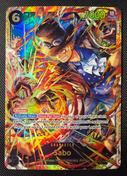 One Piece TCG Sabo SEC OP13-120 Secret Rare Foil Carrying On His Will NM - Image 1