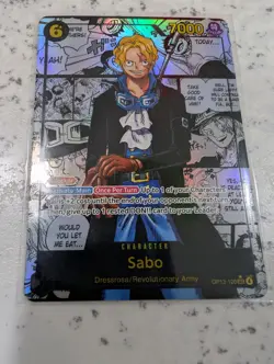 One Piece TCG OP13 Carrying On His Will Sabo OP13-120 SEC Manga NM/M - Image 4