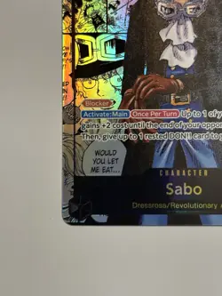 One Piece TCG OP13 Carrying On His Will Sabo OP13-120 SEC Manga NM/M - Image 3