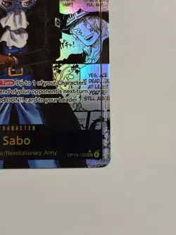 One Piece TCG OP13 Carrying On His Will Sabo OP13-120 SEC Manga NM/M - Image 4