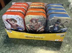 (LOT OF 12) One Piece CCG Card Game 2-Pack Mini Tin Set Vol 2 Bandai NEW SEALED! - Image 1