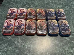 (LOT OF 12) One Piece CCG Card Game 2-Pack Mini Tin Set Vol 2 Bandai NEW SEALED! - Image 3