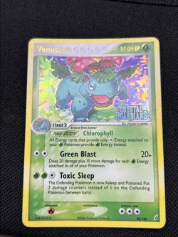 Pokemon TCG Venusaur EX Crystal Guardians Reverse Holo Card 28/100 Stamped - Image 5