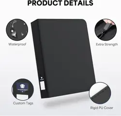 9 Pocket Top Loaders Zipper Trading Card Binder for Pokemon, YuGiOh, TCG - Image 2