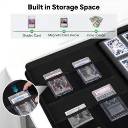 9 Pocket Top Loaders Zipper Trading Card Binder for Pokemon, YuGiOh, TCG - Image 5