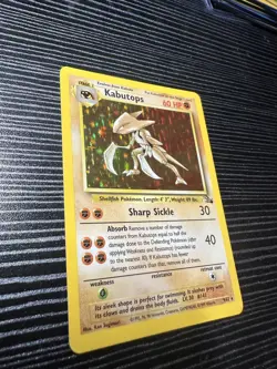 Kabutops Fossil Holo 9/62 Unlimited 1999 Pokemon Card Rare WOTC - Image 3