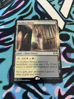 MTG Godless Shrine Near Mint Foil Ravnica Allegiance - Image 1