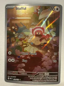 Stufful Mega Evolution 154/132 Illustration Rare NM English Pokemon Card - Image 1