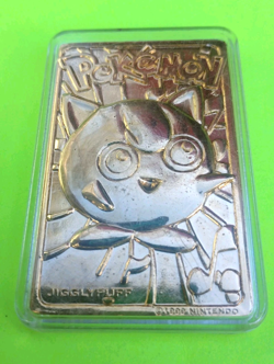 1999 Jigglypuff Burger King Nintendo Pokemon 23K Gold Plated Trading Card Bar - Image 3