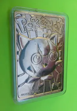 1999 Jigglypuff Burger King Nintendo Pokemon 23K Gold Plated Trading Card Bar - Image 5