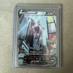 Pokemon TCG Mewtwo v Full Art Holo Ultra Rare Card Pokemon Go 072/078 72/78 - Image 3