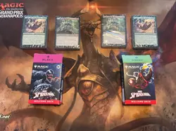 2025 SDCC MAGIC THE GATHERING MARVEL SPIDER-MAN WELCOME DECKS LOT# BLACK & green - Image 3