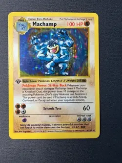 Pokemon - Base Set - 1999 - Machamp - Holo - 1st Ed - Shadowless - 8 - Image 2