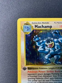 Pokemon - Base Set - 1999 - Machamp - Holo - 1st Ed - Shadowless - 8 - Image 3