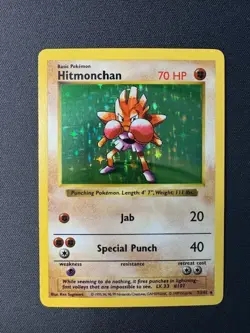 Pokemon - Base Set - 1999 - Hitmonchan - Holo - Shadowless - 7 - Image 2
