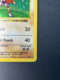 Pokemon - Base Set - 1999 - Hitmonchan - Holo - Shadowless - 7 - Image 5