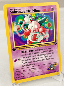 Sabrina's Mr. Mime 59/132 Gym Challenge Pokemon Card 1st Edition - Near Mint - Image 2