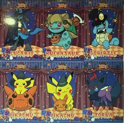 Pokemon Database Halloween Set Psyduck Pikachu, Lucario, Cubone Star Holo - Image 2