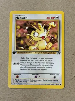 POKEMON TEAM ROCKET 1ST EDITION MEOWTH 62/82 - Image 4