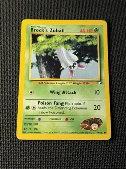 Brock’s Zubat 74/132 - Pokemon Gym Heroes LP 1 - Image 1