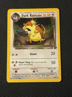 Dark Raticate 51/82 - Pokemon Team Rocket 1 - Image 1