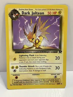 Pokemon WOTC TCG Vintage Dark Jolteon 38/82 Team Rocket Regular LP - Image 1