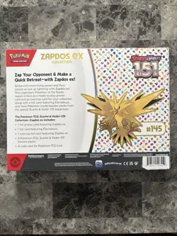 Pokemon Zapdos Ex 151 Collection Box Brand New Sealed - Image 2