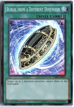 Yugioh - Burial from a Different Dimension THSF-EN051 1st Edition - The Secret F - Image 1