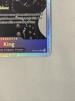 One Piece Card Game KING Super Pre-Release Gold Stamped Super Rare Holo NM - Image 4