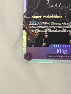 One Piece Card Game KING Super Pre-Release Gold Stamped Super Rare Holo NM - Image 5
