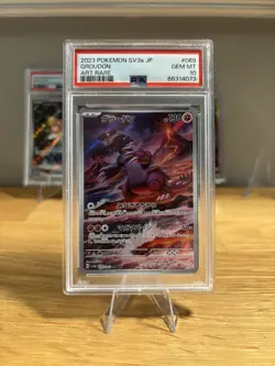 2023 POKEMON JPN SV3A-RAGING SURF ART RARE #069 GROUDON PSA 10 - Image 1
