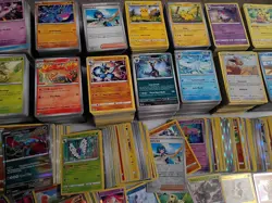3000 Pokemon English Holo & Reverse Holo Bulk Card Lot - Common Uncommon Rare - Image 1