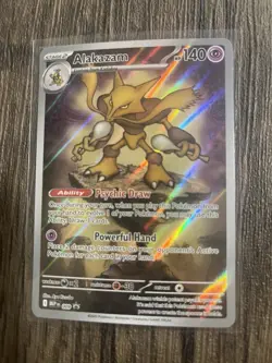 Alakazam Full Art 009 Mega Evolution Promo Holo Pokemon TCG Card - Image 1