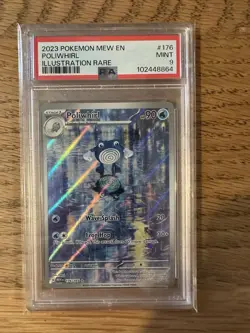 Poliwhirl Pokemon TCG Scarlet & Violet Illustration Rare Card 176/165 PSA 9 - Image 1