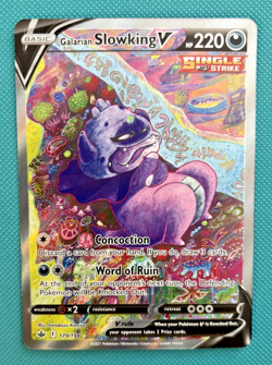 Galarian Slowking V 179/198 Komiya Pokemon Card; Near Mint Condition - Image 1
