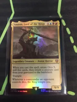 MTG Magic The Gathering Sauron, Lord Of The Rings Foil LTC Mythic Grixis LOTR - Image 1