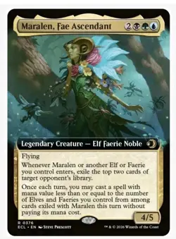 1x MTG Maralen, Fae Ascendant (Extended Art) - Lorwyn Eclipsed Rare! NM Mint! - Image 1