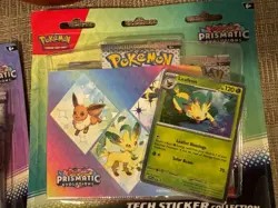 Pokemon TCG Prismatic Evolutions Sticker Collection Blister Set of 3 Boosters - Image 3