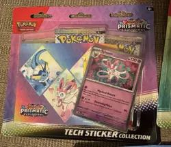 Pokemon TCG Prismatic Evolutions Sticker Collection Blister Set of 3 Boosters - Image 4