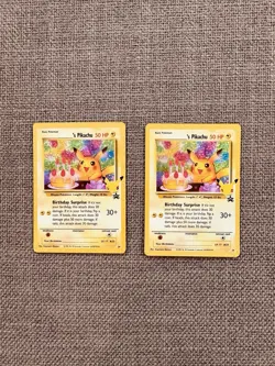 Pokemon 25th Anniversary Birthday Pikachu Black Star Promo Lot, 1 Set Of 2, NM - Image 1