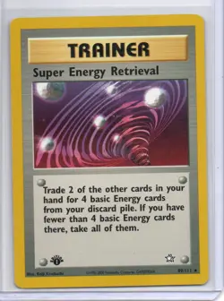 Pokemon Neo Genesis 1st Edition Super Energy Retrieval #089/111 Rare Vintage - Image 1