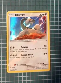 Pokemon TCG SM Ultra Prism Drampa 117/156 Holo Rare MP - Image 1