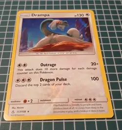 Pokemon TCG SM Ultra Prism Drampa 117/156 Holo Rare MP - Image 2