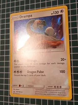 Pokemon TCG SM Ultra Prism Drampa 117/156 Holo Rare MP - Image 3